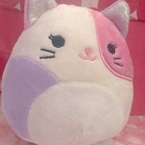 Rare 2019 squishmallow pink & purple cat 4 inch capsule.